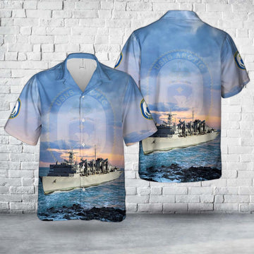 Us Navy Hawaiian Shirt, US Navy USNS Arctic (T-AOE-8) Hawaiian Shirt, Military Hawaiian Shirt