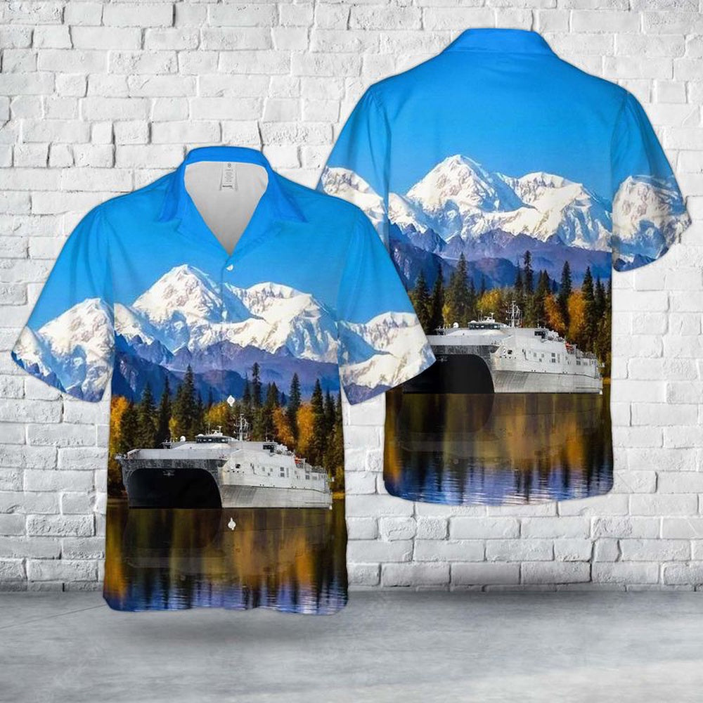 Us Navy Hawaiian Shirt, US Navy USNS Choctaw County (T-EPF-2) Hawaiian Shirt, Military Hawaiian Shirt