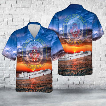 Us Navy Hawaiian Shirt, US Navy USNS Comfort (T-AH-20) Hospital Ship Hawaiian Shirt, Military Hawaiian Shirt