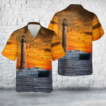 Us Navy Hawaiian Shirt, US Navy USNS Millinocket (T-EPF-3) Hawaiian Shirt, Military Hawaiian Shirt