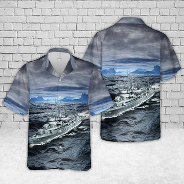 Us Navy Hawaiian Shirt, US Navy USS Absecon (AVP-23) Hawaiian Shirt, Military Hawaiian Shirt
