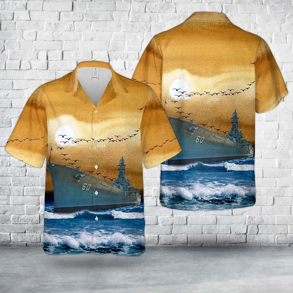 Us Navy Hawaiian Shirt, US Navy USS Alabama - BB-60 Museum Ship Hawaiian Shirt, Military Hawaiian Shirt