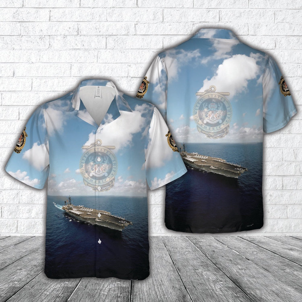 Us Navy Hawaiian Shirt, US Navy USS America (CV-66) Hawaiian Shirt, Military Hawaiian Shirt