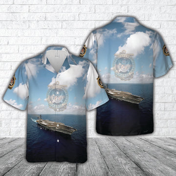 Us Navy Hawaiian Shirt, US Navy USS America (CV-66) Hawaiian Shirt, Military Hawaiian Shirt