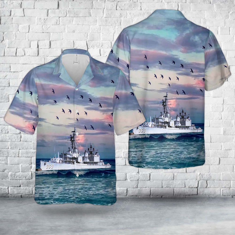 Us Navy Hawaiian Shirt, US Navy USS Arnold J Isbell (DD-869) Hawaiian Shirt, Military Hawaiian Shirt