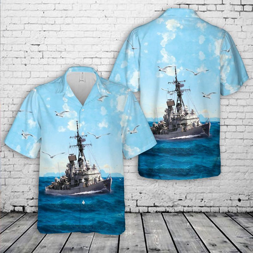 Us Navy Hawaiian Shirt, US Navy USS Barney (DDG-6) Hawaiian Shirt, Military Hawaiian Shirt