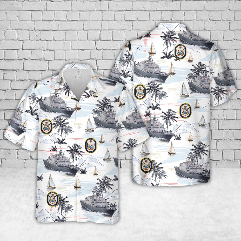 Us Navy Hawaiian Shirt, US Navy USS Billings (LCS-15) Freedom-class littoral combat ship Hawaiian Shirt