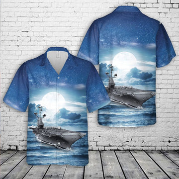 Us Navy Hawaiian Shirt, US Navy USS Bon Homme Richard (CV-31) Hawaiian Shirt, Military Hawaiian Shirt