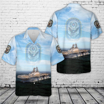 Us Navy Hawaiian Shirt, US Navy USS Boxer (LHD-4) Boxer Expeditionary Strike Group Hawaiian Shirt