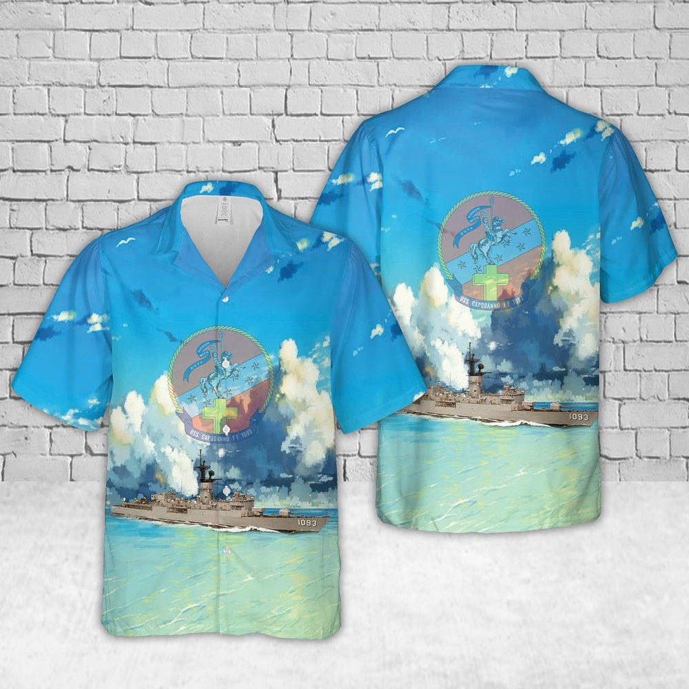 Us Navy Hawaiian Shirt, US Navy USS Capodanno (FF-1093) Hawaiian Shirt, Military Hawaiian Shirt