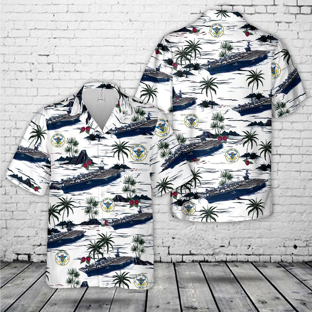 Us Navy Hawaiian Shirt, US Navy USS Carl Vinson (CVN-70) Hawaiian Shirt, Military Hawaiian Shirt