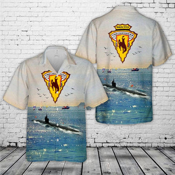 Us Navy Hawaiian Shirt, US Navy USS Cheyenne (SSN-773) Attack Submarine Hawaiian Shirt, Military Hawaiian Shirt