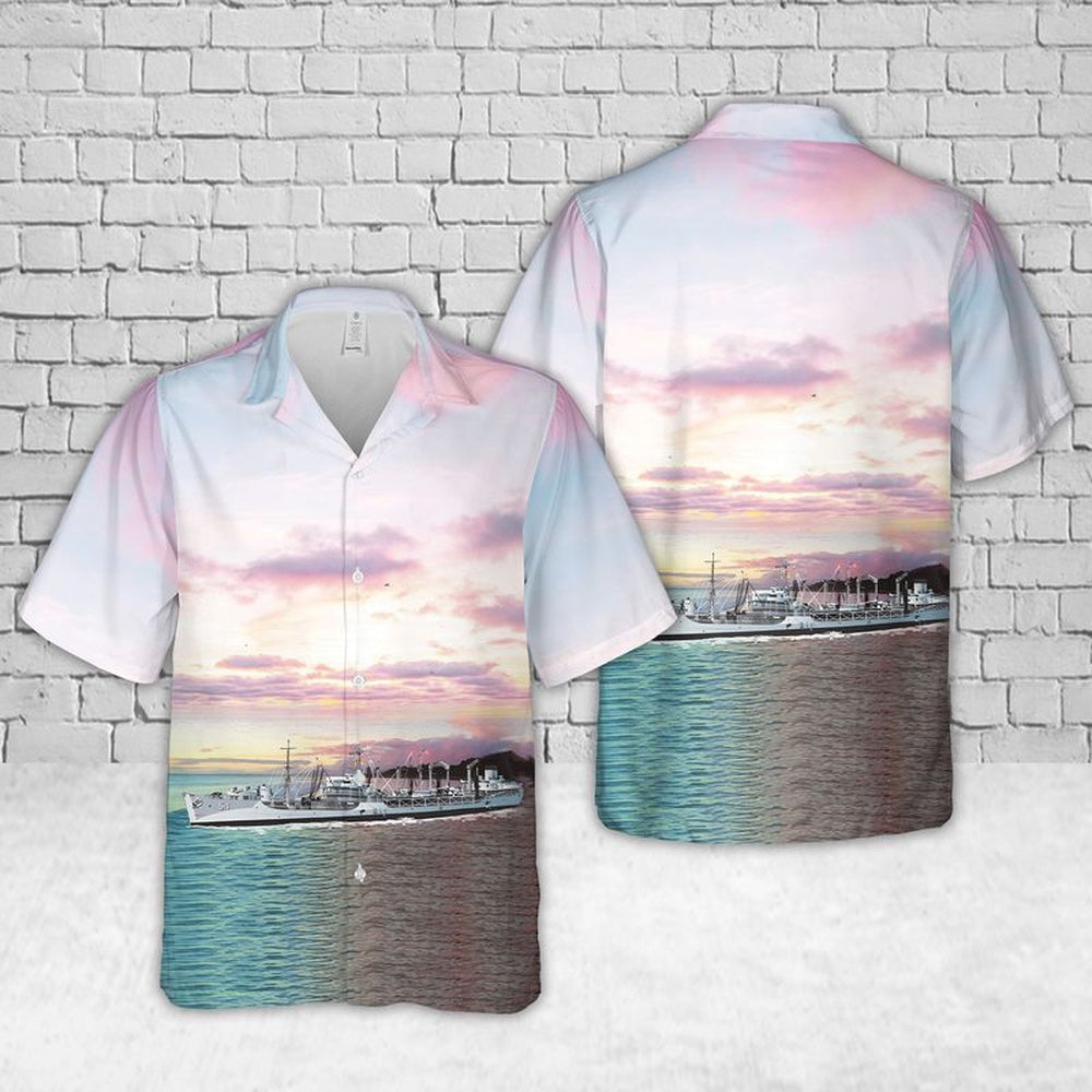 Us Navy Hawaiian Shirt, US Navy USS Chikaskia (AO-54) Hawaiian Shirt, Military Hawaiian Shirt