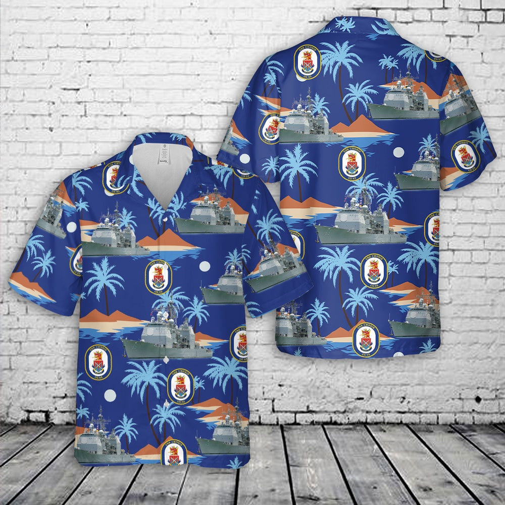 Us Navy Hawaiian Shirt, US Navy USS Chosin (CG-65) Hawaiian Shirt, Military Hawaiian Shirt