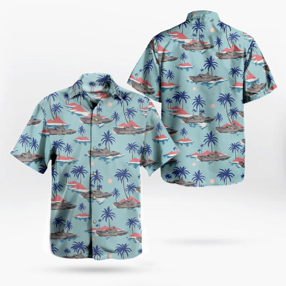 Us Navy Hawaiian Shirt, US Navy USS Cincinnati LCS-20 Littoral Combat Ship Hawaiian Shirt
