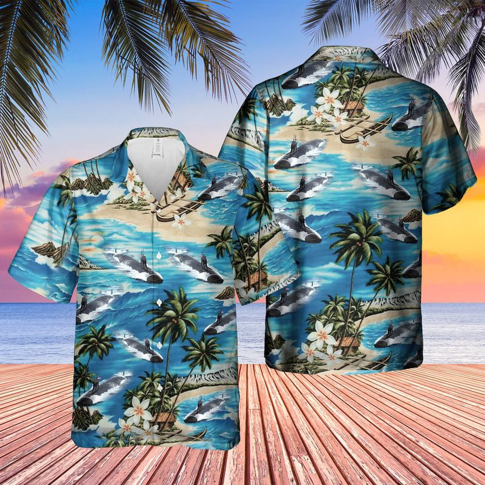 Us Navy Hawaiian Shirt, US Navy USS Connecticut SSN 22 Hawaiian Shirt, Military Hawaiian Shirt
