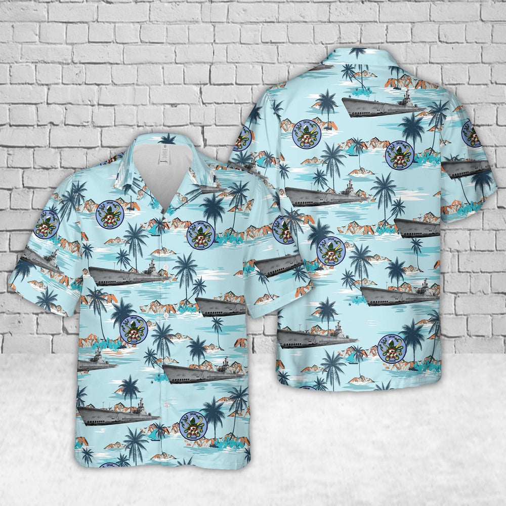 Us Navy Hawaiian Shirt, US Navy USS Drum (SS-228) In WWII Hawaiian Shirt, Military Hawaiian Shirt