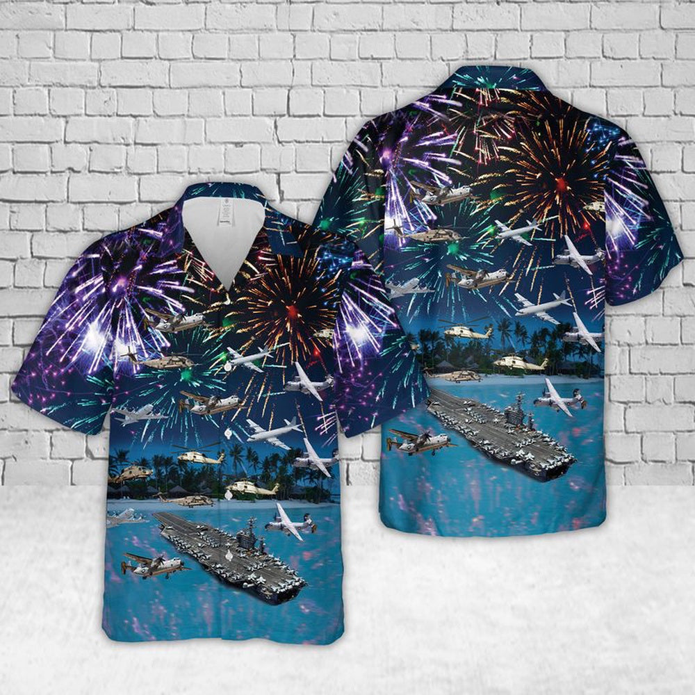 Us Navy Hawaiian Shirt, US Navy USS Dwight D Eisenhower Hawaiian Shirt, Military Hawaiian Shirt