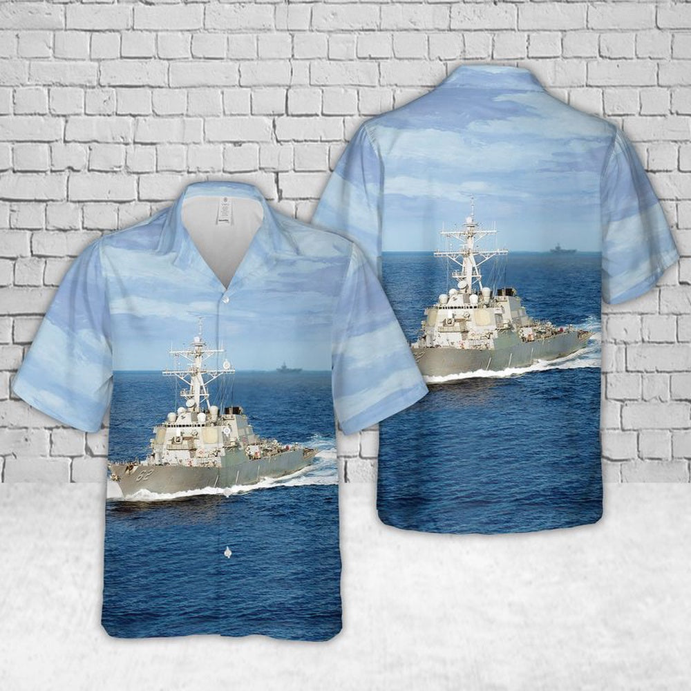 Us Navy Hawaiian Shirt, US Navy USS Fitzgerald (DDG-62) Arleigh Burke-class Destroyer Hawaiian Shirt