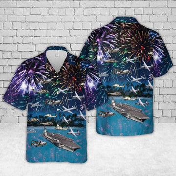 Us Navy Hawaiian Shirt, US Navy USS Gerald R Ford Hawaiian Shirt, Military Hawaiian Shirt