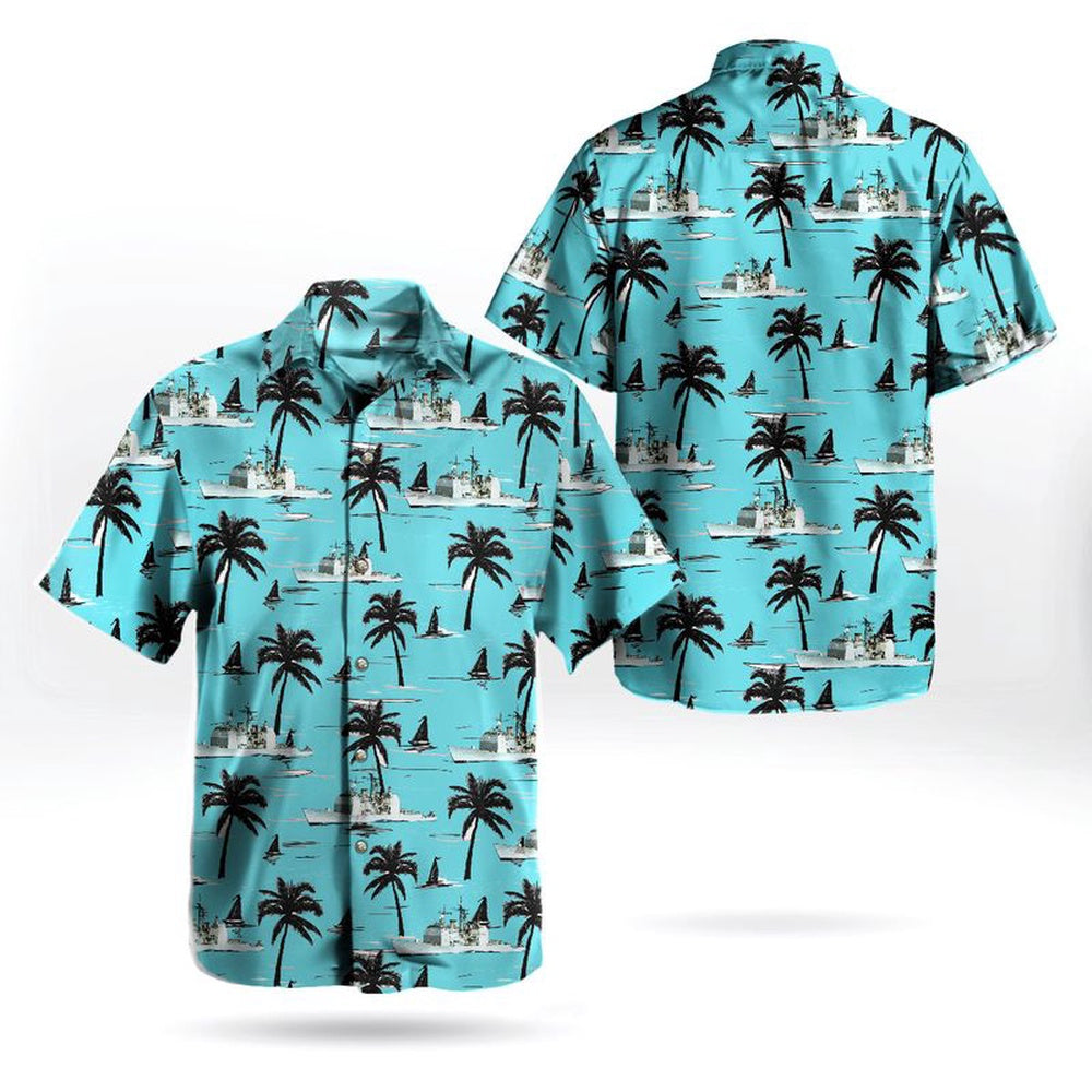 Us Navy Hawaiian Shirt, US Navy USS Gettysburg CG-64 Cruiser Hawaiian Shirt, Military Hawaiian Shirt