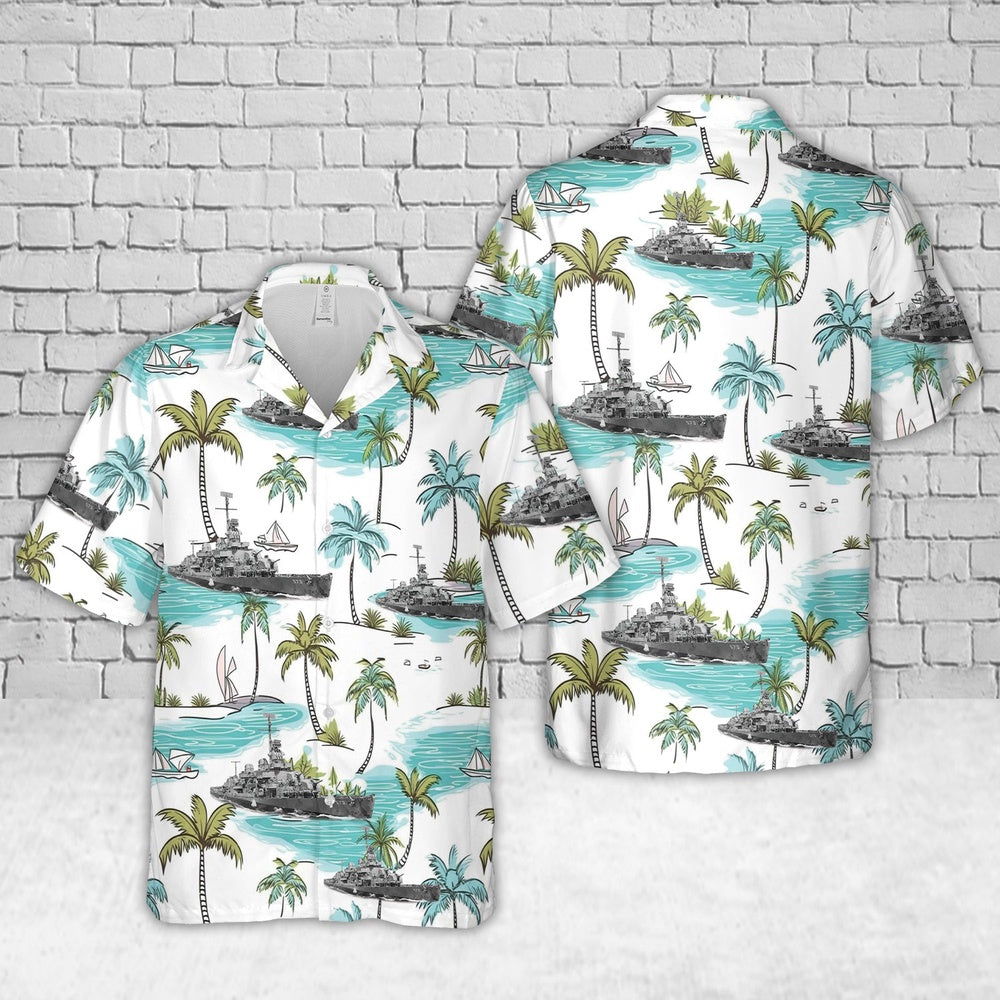 Us Navy Hawaiian Shirt, US Navy USS Harrison (DD-573) Hawaiian Shirt, Military Hawaiian Shirt