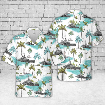 Us Navy Hawaiian Shirt, US Navy USS Harrison (DD-573) Hawaiian Shirt, Military Hawaiian Shirt