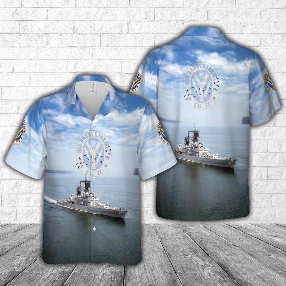 Us Navy Hawaiian Shirt, US Navy USS Harry E. Yarnell (DLG CG-17) Leahy-class guided missile cruiser Hawaiian Shirt