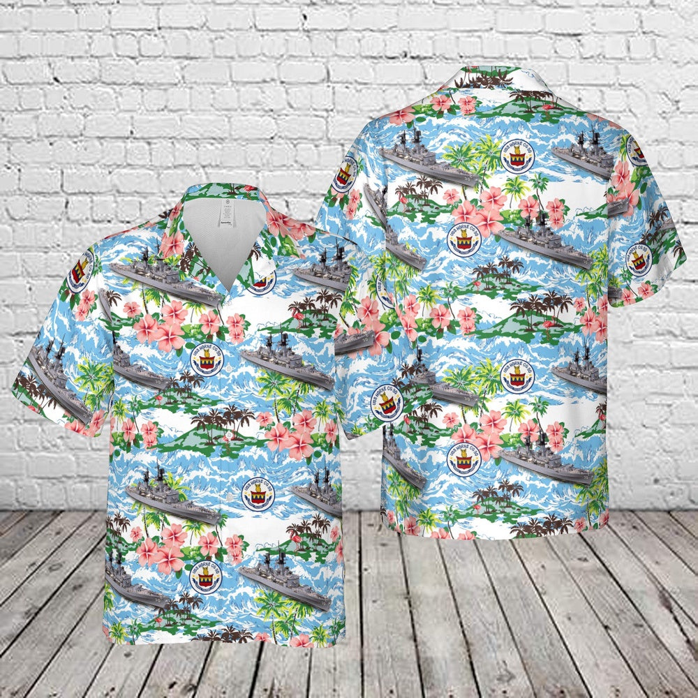 Us Navy Hawaiian Shirt, US Navy USS Horne (DLGCG-30) Belknap-class destroyer leadercruiser Hawaiian Shirt
