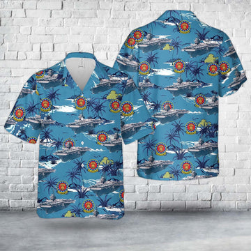 Us Navy Hawaiian Shirt, US Navy USS Independence (CV-62) Hawaiian Shirt, Military Hawaiian Shirt