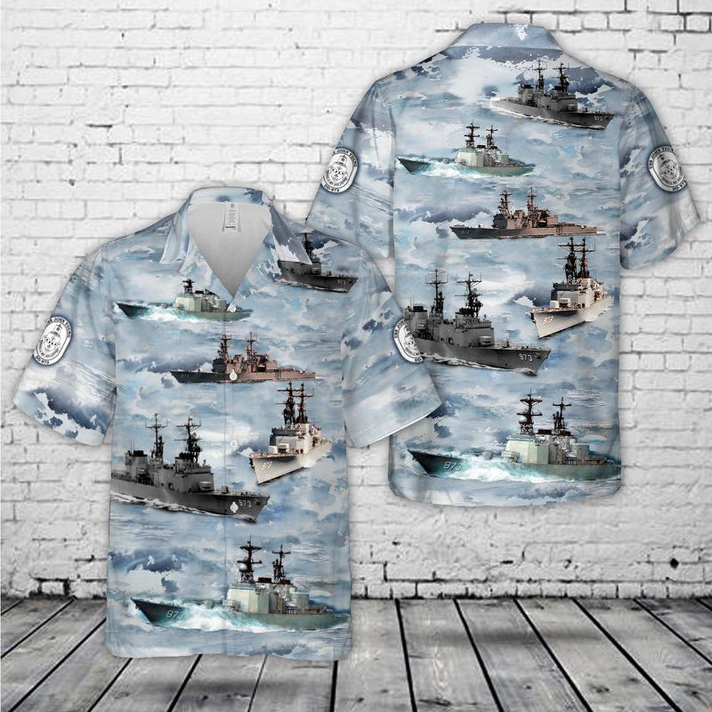 Us Navy Hawaiian Shirt, US Navy USS John Young (DD-973) Hawaiian Shirt, Military Hawaiian Shirt