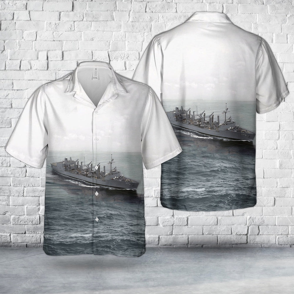Us Navy Hawaiian Shirt, US Navy USS Kansas City (AOR-3) Wichita-class replenishment oilers Hawaiian Shirt