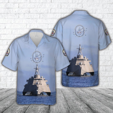 Us Navy Hawaiian Shirt, US Navy USS Kansas City (LCS-22) Independence-class littoral combat ship Hawaiian Shirt