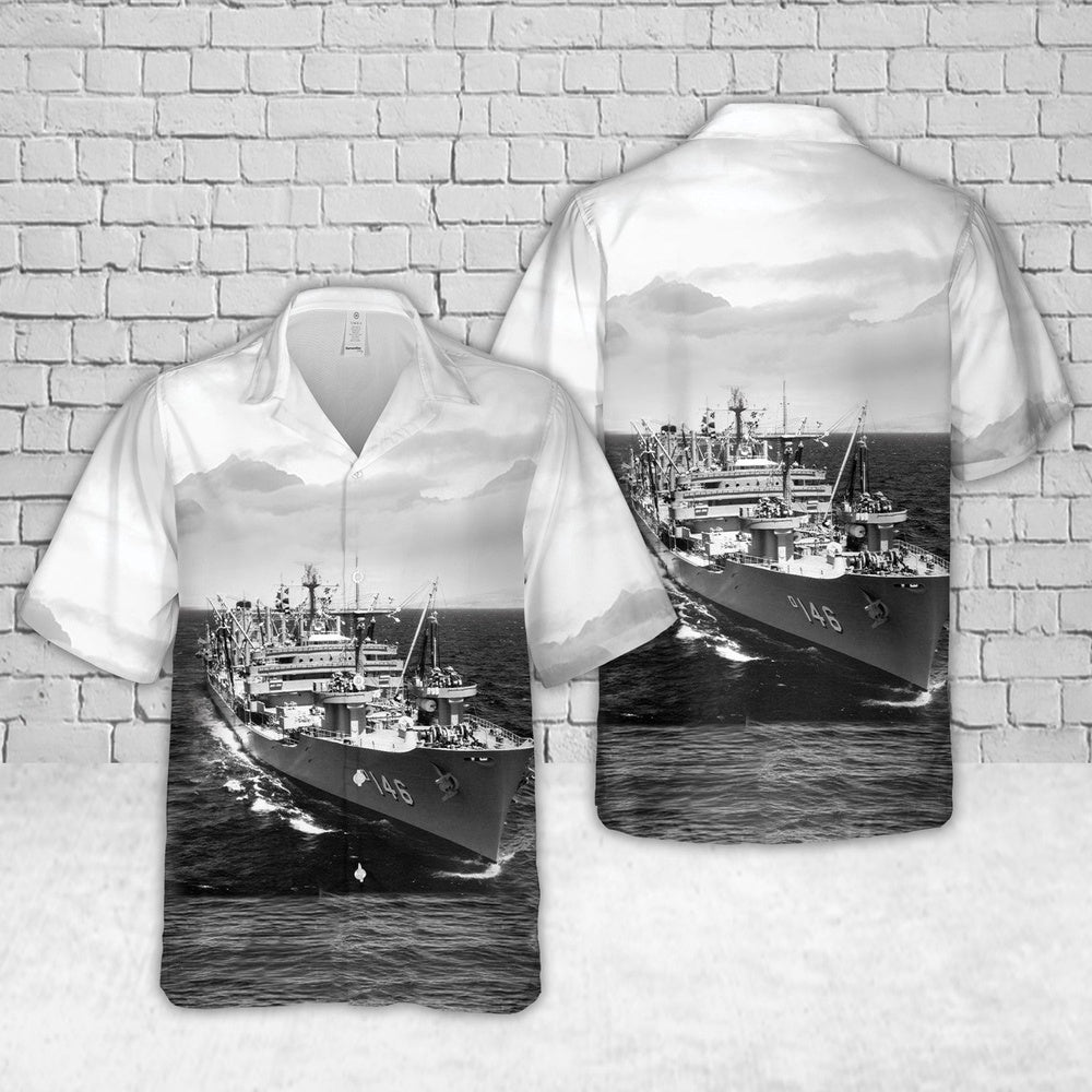 Us Navy Hawaiian Shirt, US Navy USS Kawishiwi (AO-146) Hawaiian Shirt, Military Hawaiian Shirt