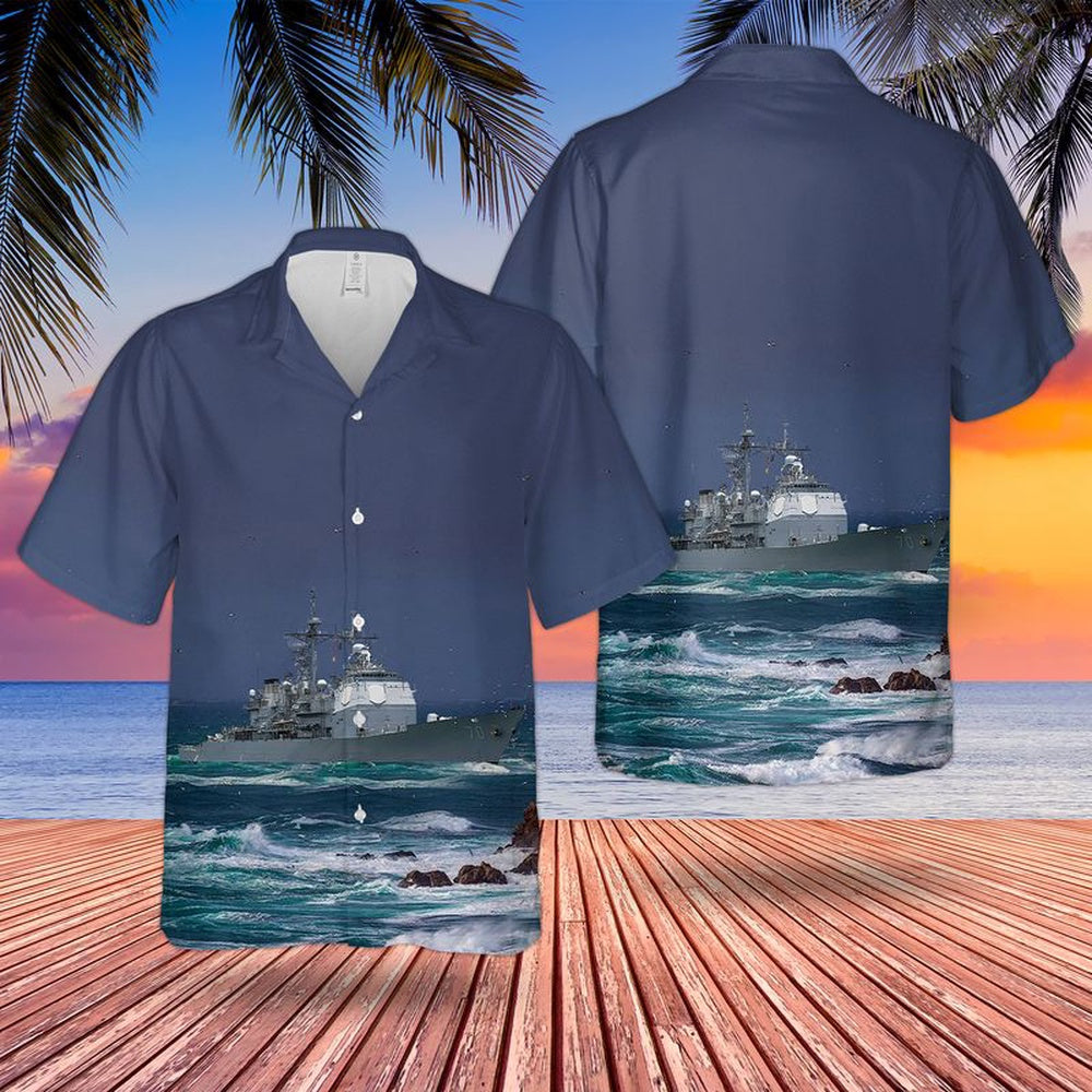 Us Navy Hawaiian Shirt, US Navy USS Lake Erie (CG-70) Hawaiian Shirt, Military Hawaiian Shirt