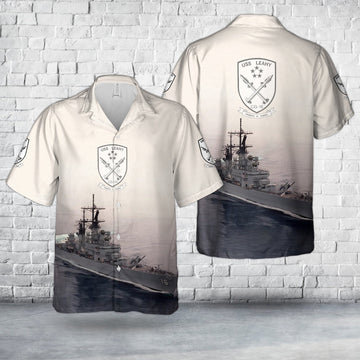Us Navy Hawaiian Shirt, US Navy USS Leahy (DLGCG-16) Leahy-class cruiser Hawaiian Shirt, Military Hawaiian Shirt