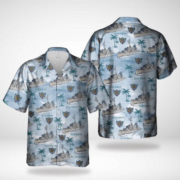 Us Navy Hawaiian Shirt, US Navy USS Leary DDDDR879 Home Run Hawaiian Shirt, Military Hawaiian Shirt