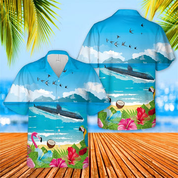 Us Navy Hawaiian Shirt, US Navy USS Los Angeles (SSN-688) Hawaiian Shirt, Military Hawaiian Shirt