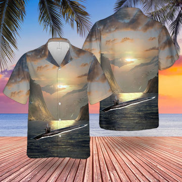 Us Navy Hawaiian Shirt, US Navy USS Maine (SSBN-741) Hawaiian Shirt, Military Hawaiian Shirt