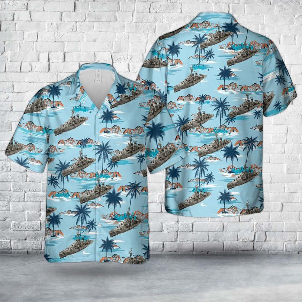 Us Navy Hawaiian Shirt, US Navy USS Massey (DD-778) Hawaiian Shirt, Military Hawaiian Shirt