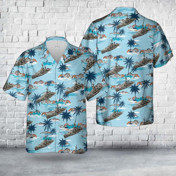 Us Navy Hawaiian Shirt, US Navy USS Massey (DD-778) Hawaiian Shirt, Military Hawaiian Shirt