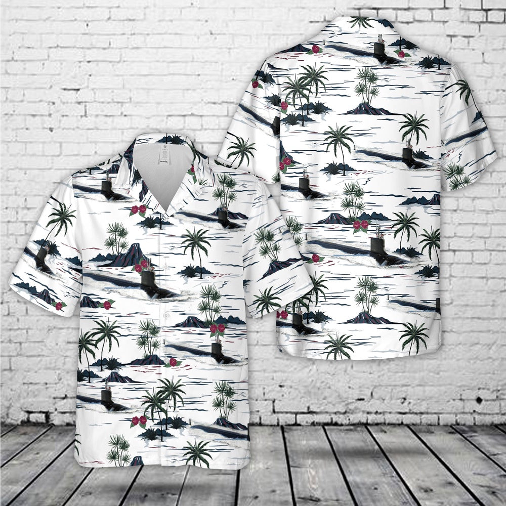 Us Navy Hawaiian Shirt, US Navy USS Missouri (SSN-780) Hawaiian Shirt, Military Hawaiian Shirt