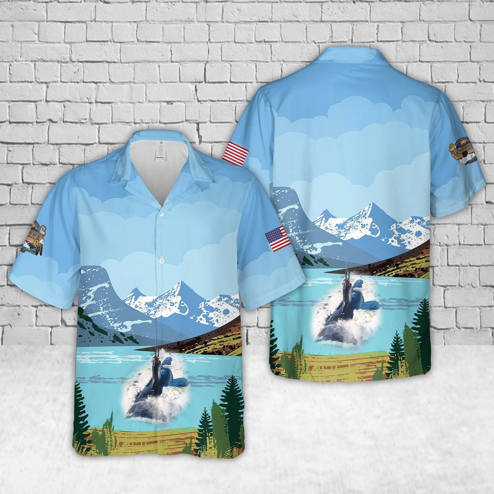 Us Navy Hawaiian Shirt, US Navy USS Montana (SSN-794) Hawaiian Shirt, Military Hawaiian Shirt