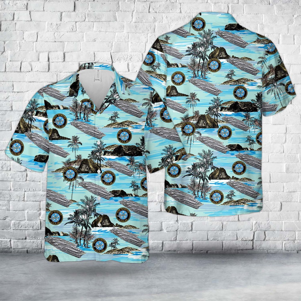 Us Navy Hawaiian Shirt, US Navy USS Nimitz (CVN-68) Hawaiian Shirt, Military Hawaiian Shirt