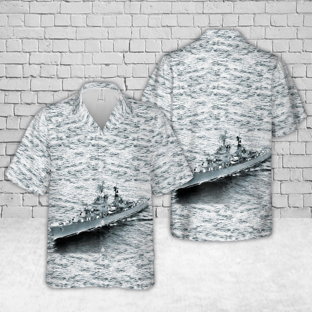 Us Navy Hawaiian Shirt, US Navy USS Norfolk (DL-1) Hawaiian Shirt, Military Hawaiian Shirt