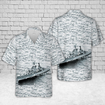 Us Navy Hawaiian Shirt, US Navy USS Norfolk (DL-1) Hawaiian Shirt, Military Hawaiian Shirt