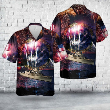 Us Navy Hawaiian Shirt, US Navy USS Norton Sound (AV-11AVM-1), 4th Of July Hawaiian Shirt, Military Hawaiian Shirt