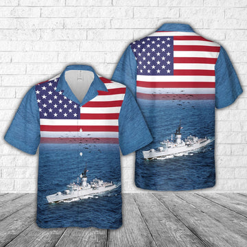 Us Navy Hawaiian Shirt, US Navy USS Pharris (FF-1094) Hawaiian Shirt, Military Hawaiian Shirt