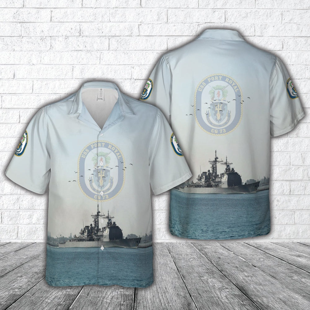 Us Navy Hawaiian Shirt, US Navy USS Port Royal (CG-73) Ticonderoga-class guided missile cruiser Hawaiian Shirt