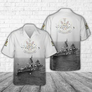 Us Navy Hawaiian Shirt, US Navy USS Power (DD-839) Hawaiian Shirt, Military Hawaiian Shirt